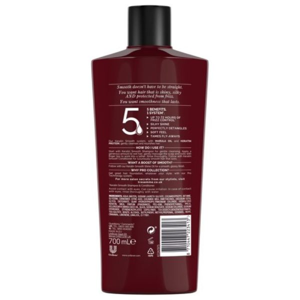 Tresemmé Keratin Smooth Shampoo 700ml – Frizz Control