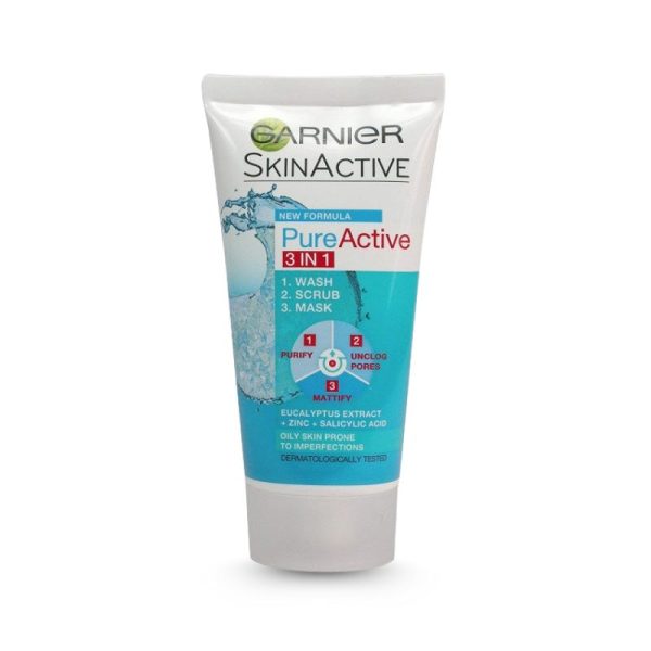 Garnier Pure Active 3 in 1 Wash Scrub Mask 50ml