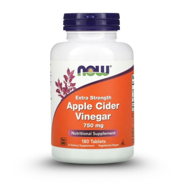NOW Foods Apple Cider Vinegar 750mg Extra Strength Tablets – 180 Count