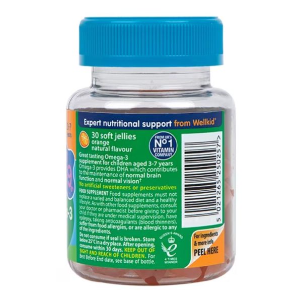 Vitabiotics Wellkid Peppa Pig Omega 3 Orange Flavour 30 Jellies